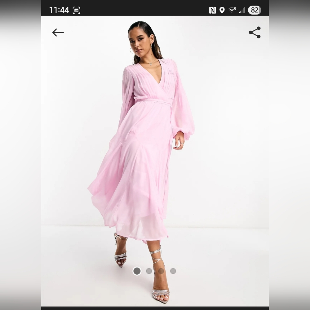 ASOS Light Pink Midi Dress